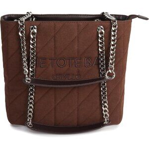 Women's Coffee-Suede PU Leather Sophisticated Elegant, Retro Style Tote Bag